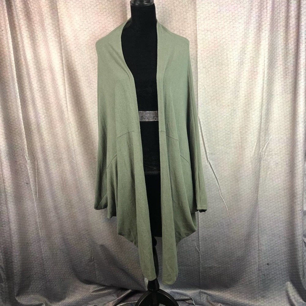 Chaser Love Knit Cocoon Cardigan Green M/L NWT